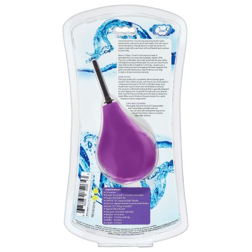 CLOUD 9 FRESH + DELUXE ANAL SOFT TIP ENEMA DOUCHE 7.6 OZ W/ EZ SQUEEZE BULB & 2 C-RINGS
