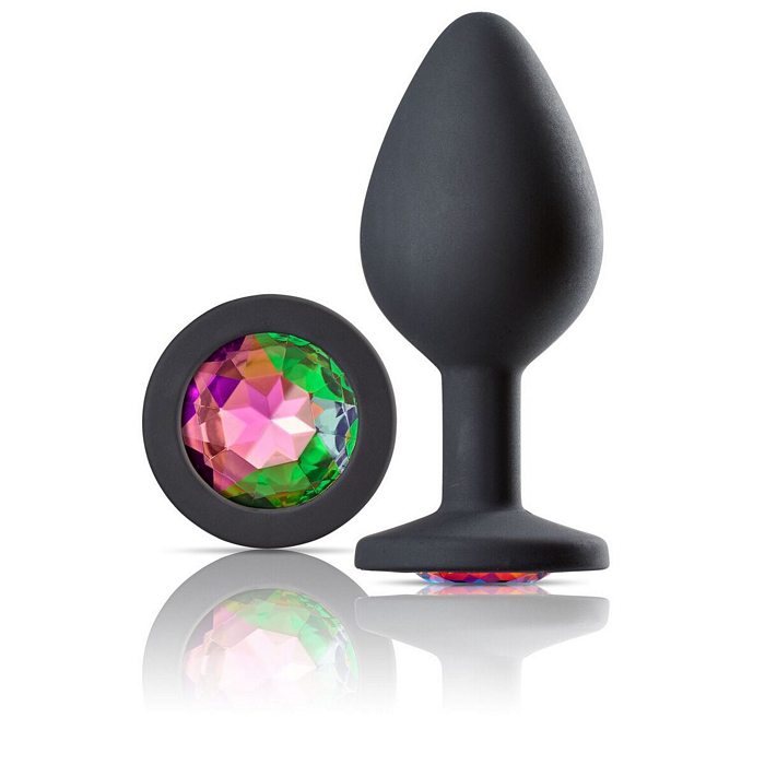 CLOUD 9 GEMS BLACK SILICONE ANAL PLUG MEDIUM