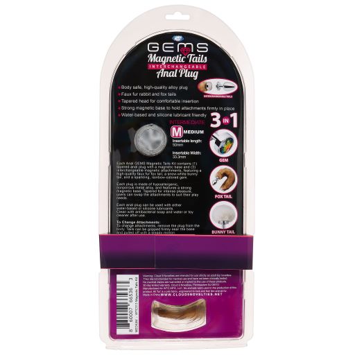 CLOUD 9 MAGNETIC TAILS KIT MEDIUM ANAL GEMS LINE
