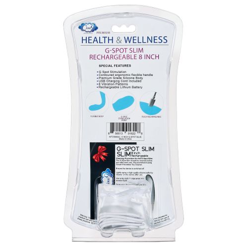 CLOUD 9 HEALTH & WELLNESS RECHARGEABLE G-SPOT SLIM 8IN SINGLE MOTOR AQUA BLUE