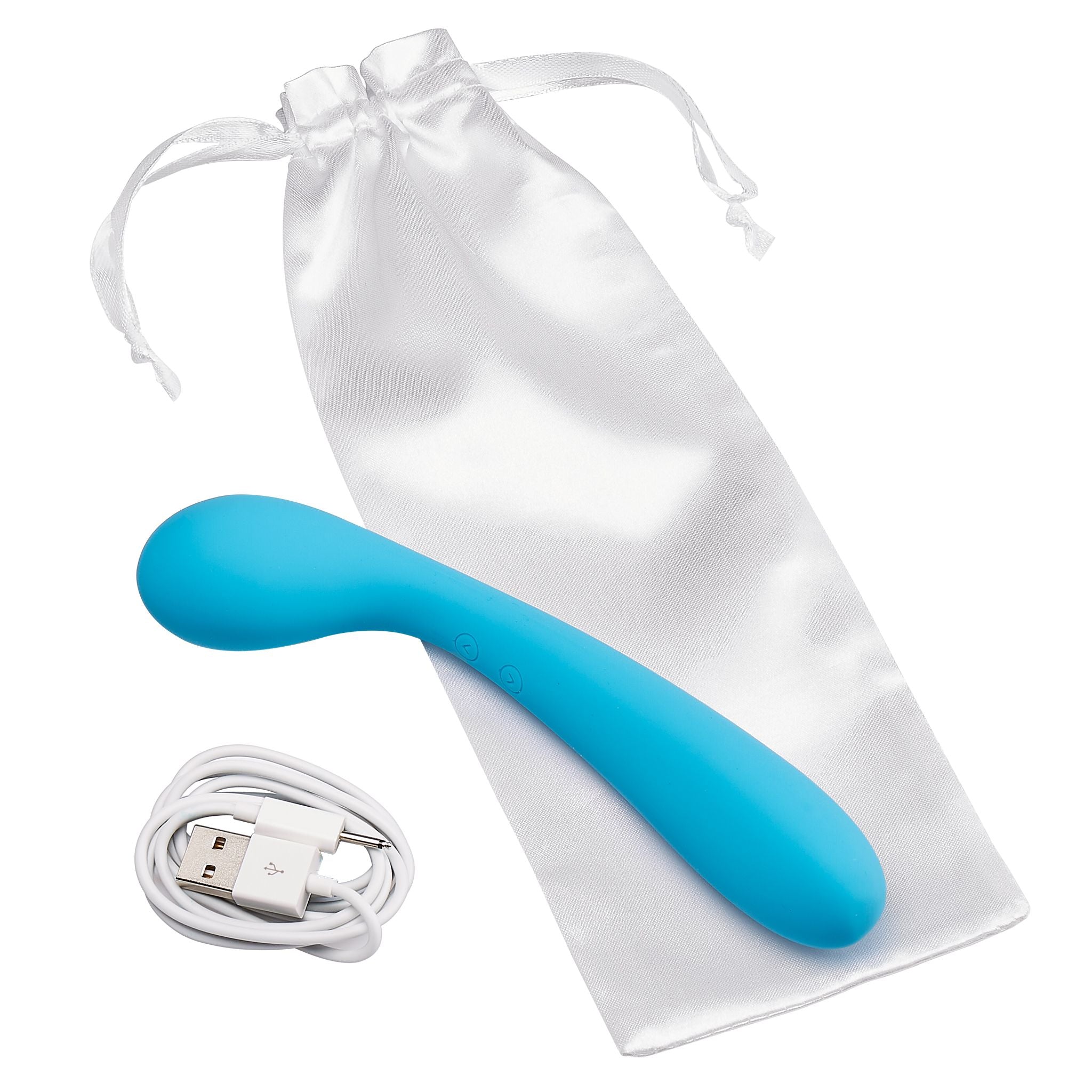 CLOUD 9 HEALTH & WELLNESS RECHARGEABLE G-SPOT SLIM 7IN DUAL MOTORS AQUA BLUE