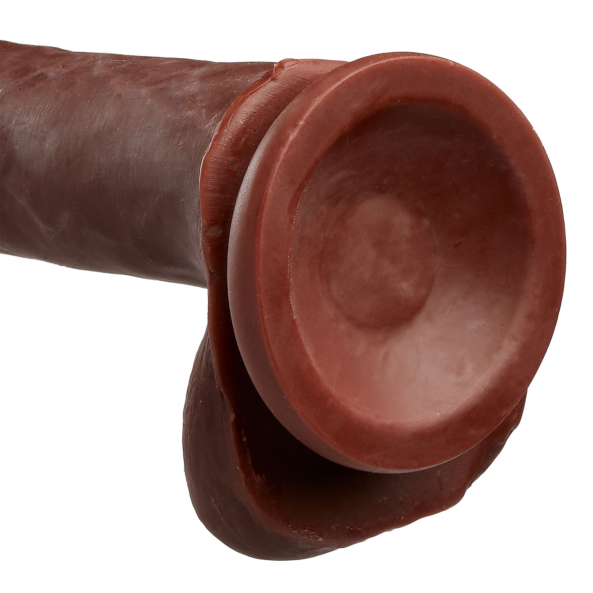 CLOUD 9 DUAL DENSITY DILDO TOUCH 6IN W/ BALLS BROWN