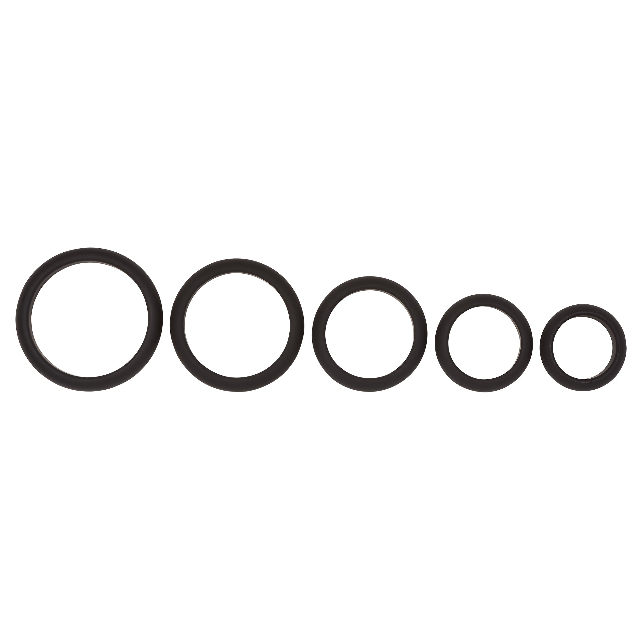CLOUD 9 COMFORT COCK RINGS W/FLAT BACK 5-PK PRO SENSUAL LINE