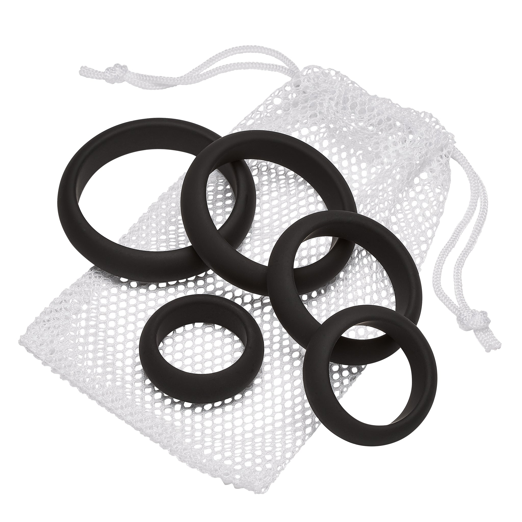 CLOUD 9 COMFORT COCK RINGS W/FLAT BACK 5-PK PRO SENSUAL LINE