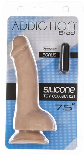 Addiction 100% Silicone Brad 7.5 Beige 