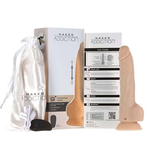 Naked Addiction 9in Thrusting Dong