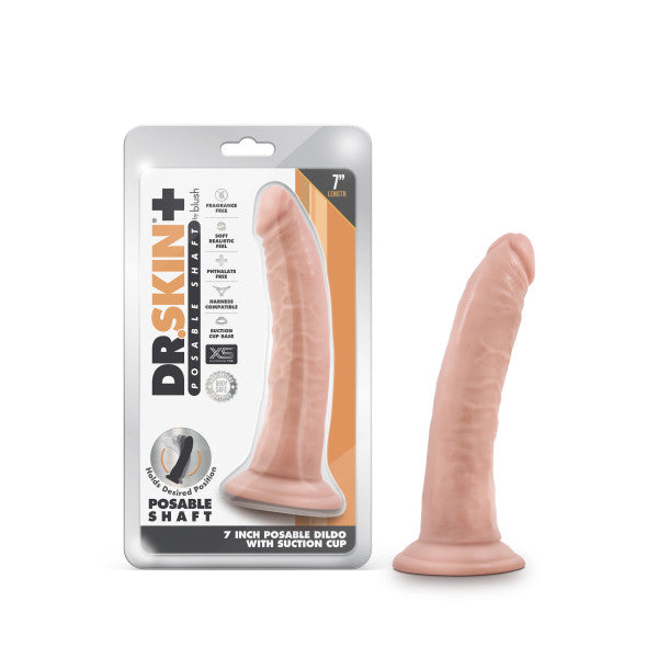 Dr Skin Plus 7in Poseable Dildo Vanilla