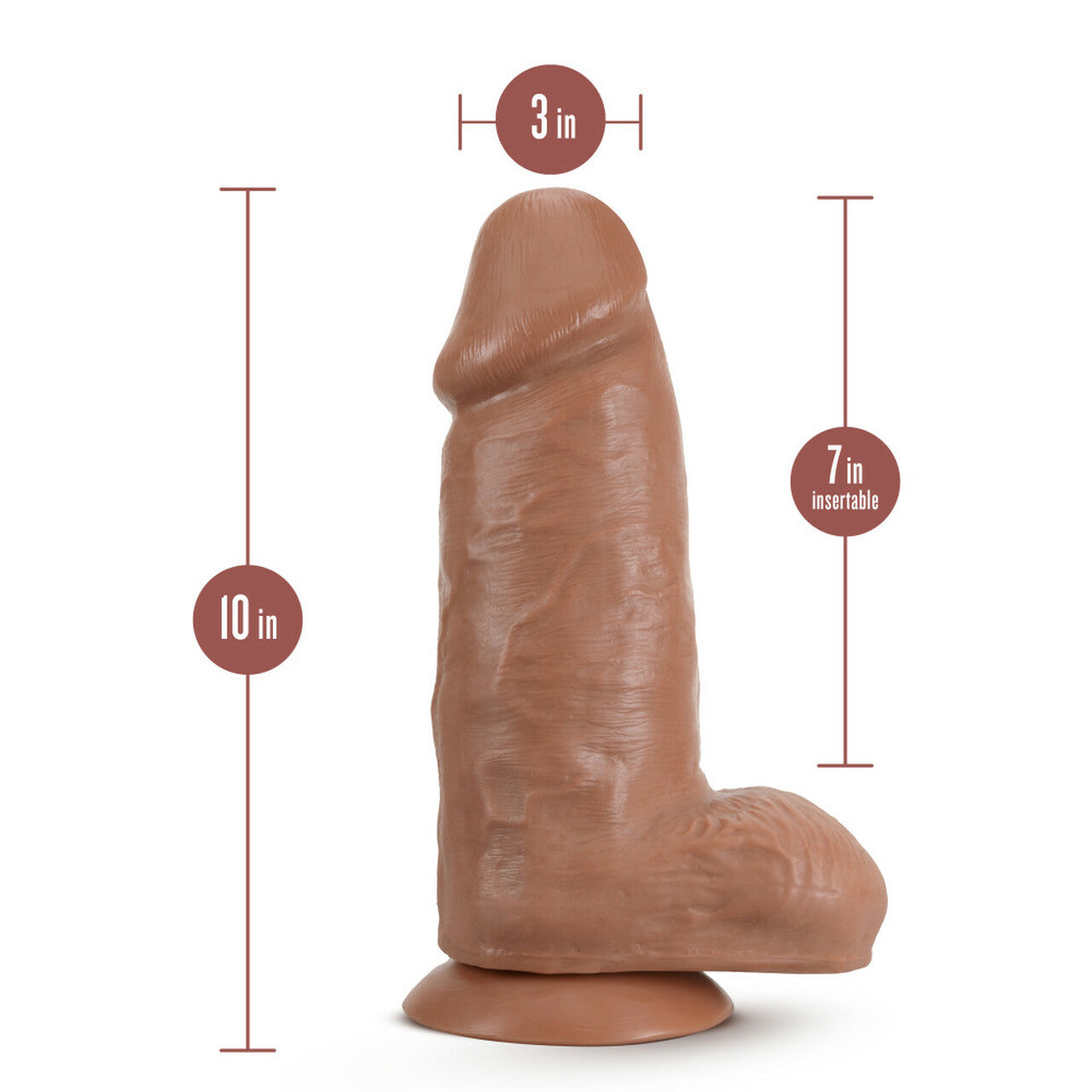 Au Naturel Chub 10in Dildo Mocha