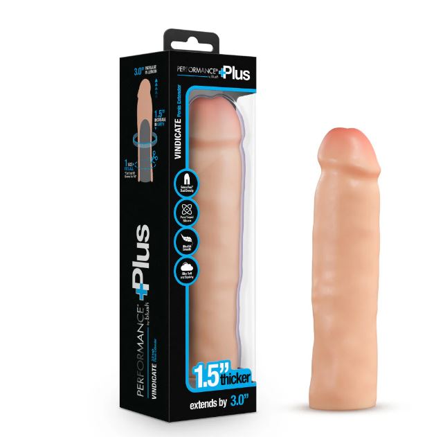 Performance Plus 3in Silicone Penis Xtender Beige