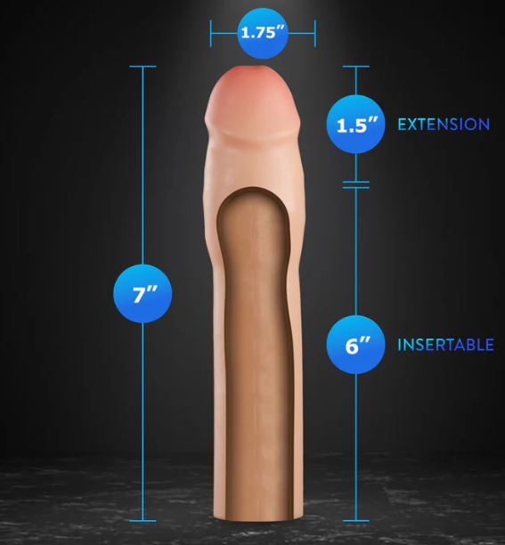 Performance Plus 1.25in Silicone Penis Xtender Beige