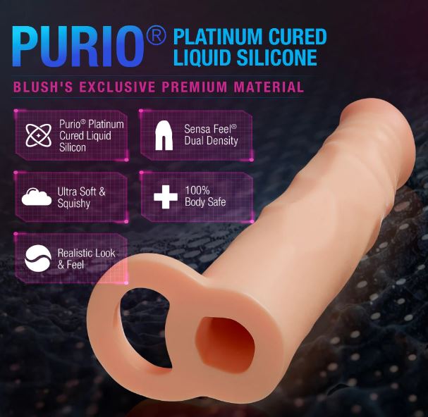 Performance Plus 2.5in Silicone Penis Xtender Beige