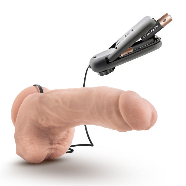 Coverboy Tennis Champ Vibrating 9 Realistic Cock Vanilla"