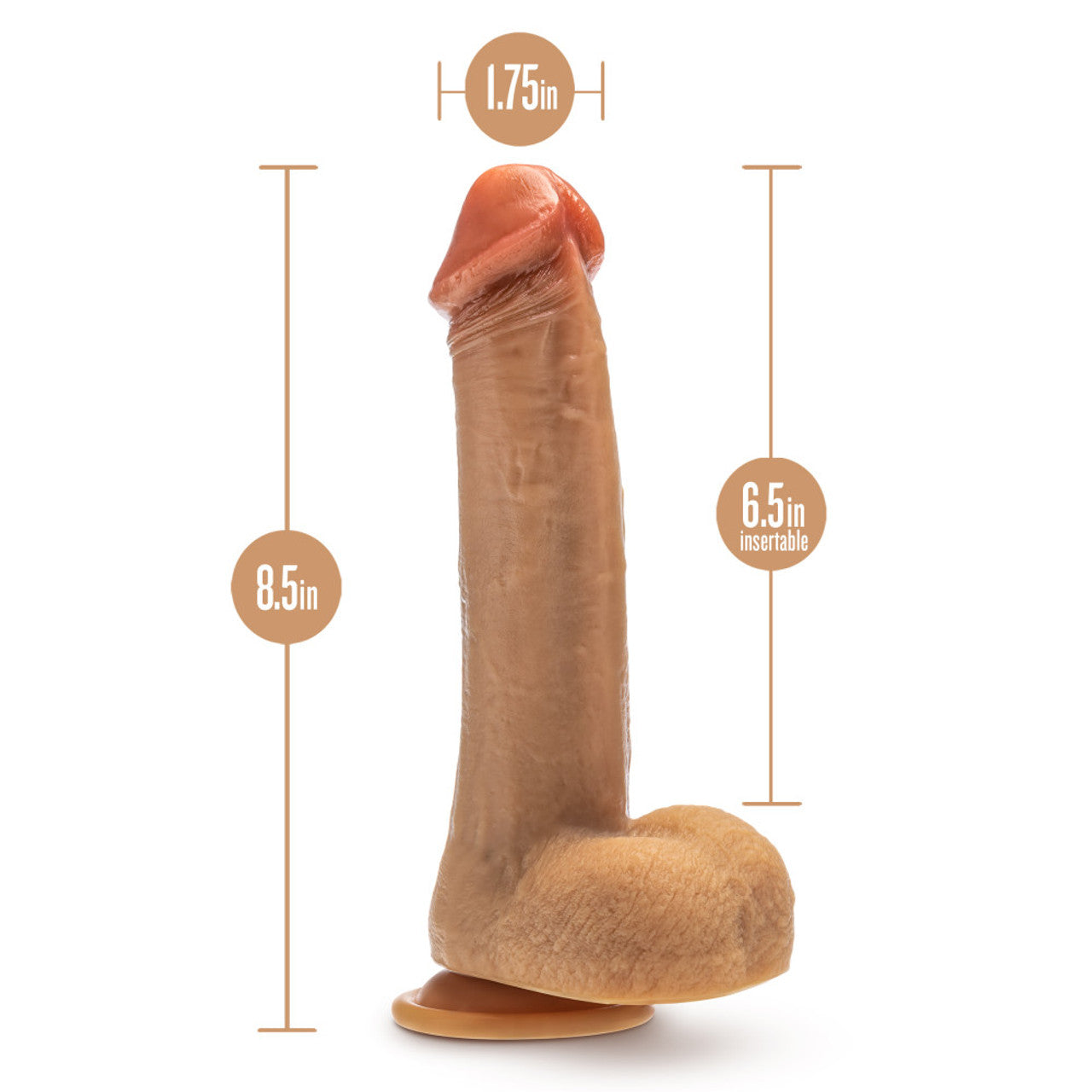 Dr Skin Silicone Dr Phillips 8.5in Thrusting Dildo Tan