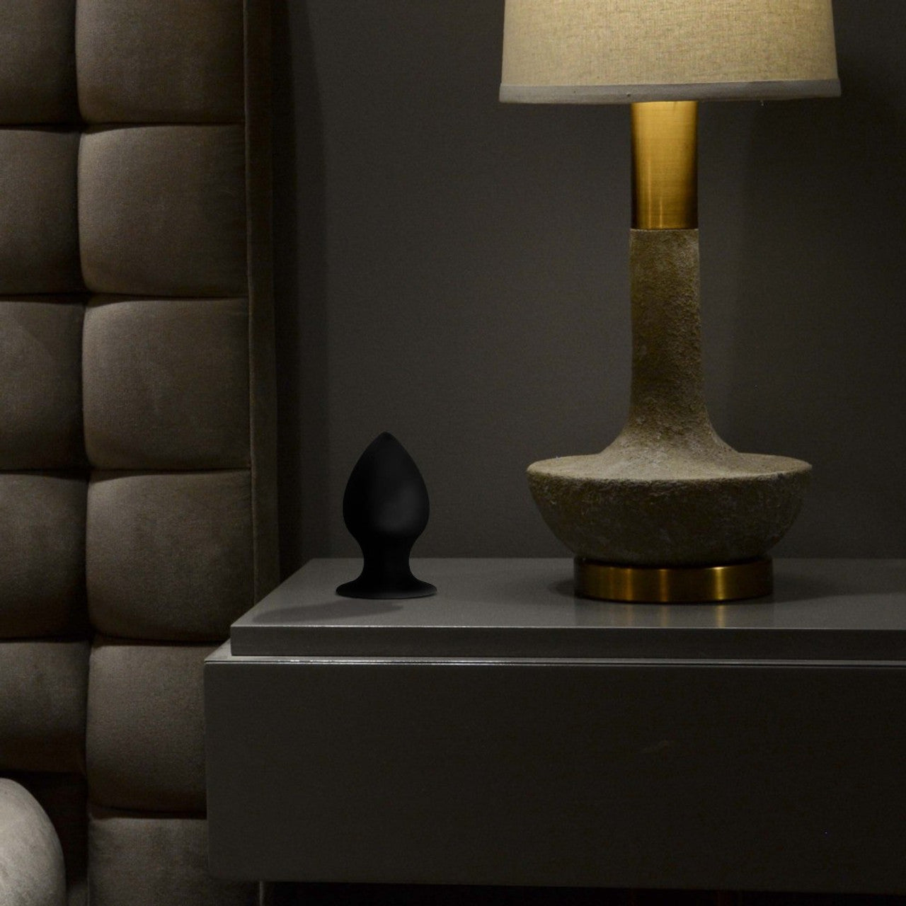 Anal Adventures Platinum Silicone Anal Stout Plug Large Black