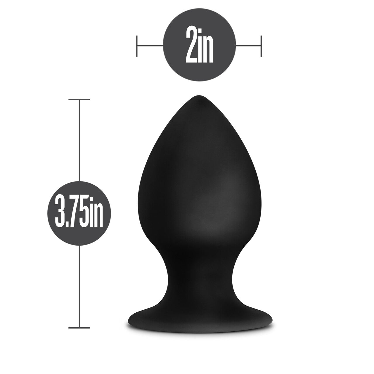 Anal Adventures Platinum Silicone Anal Stout Plug Large Black