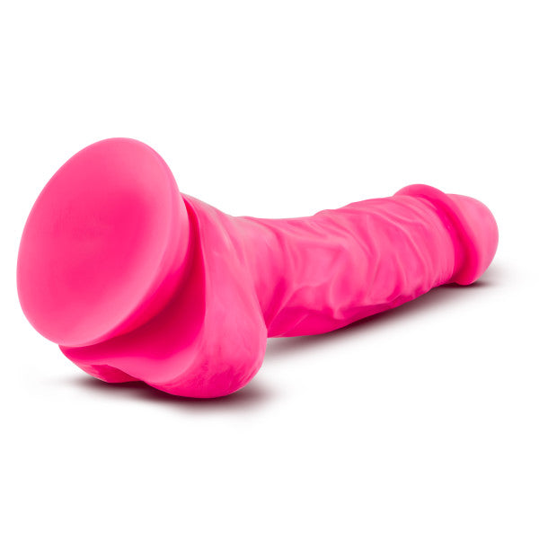 Neo 7.5 Dual Density Cock W/balls Neon Pink 