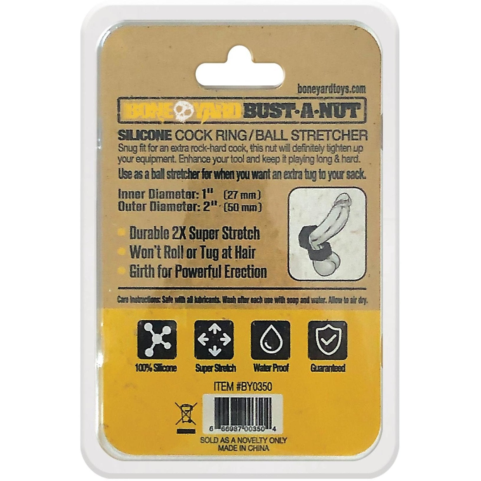 Boneyard Bust A Nut Cock Ring Black