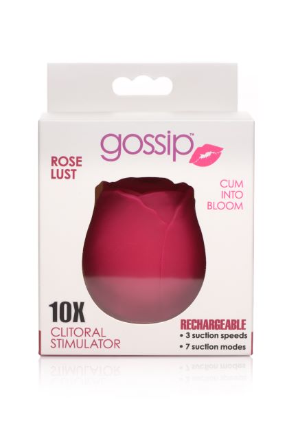 Gossip Rose 10x Silicone Clit Suction Stimulator Burgundy