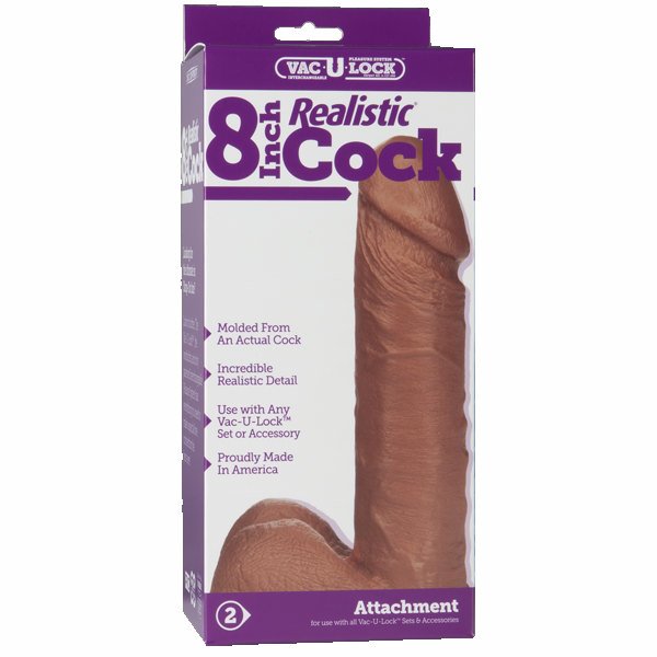 Realistic Dong-8in Mulatto Bx