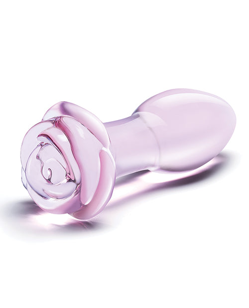Glas 5 Rosebud Glass Butt Plug 