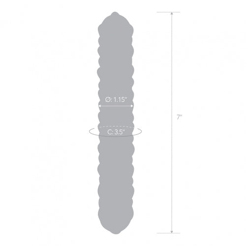 Glas Purple Rose Nubby Dildo
