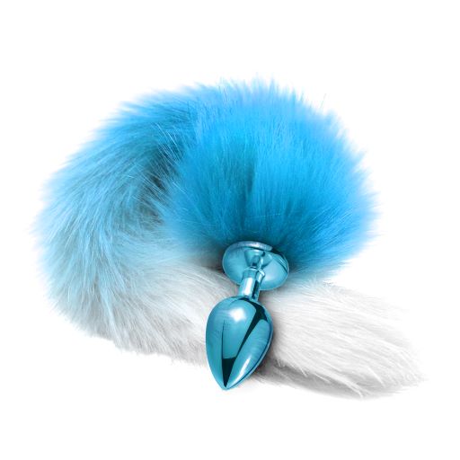 Nixie Metal Plug W/ Ombre Tail Medium Blue Metallic