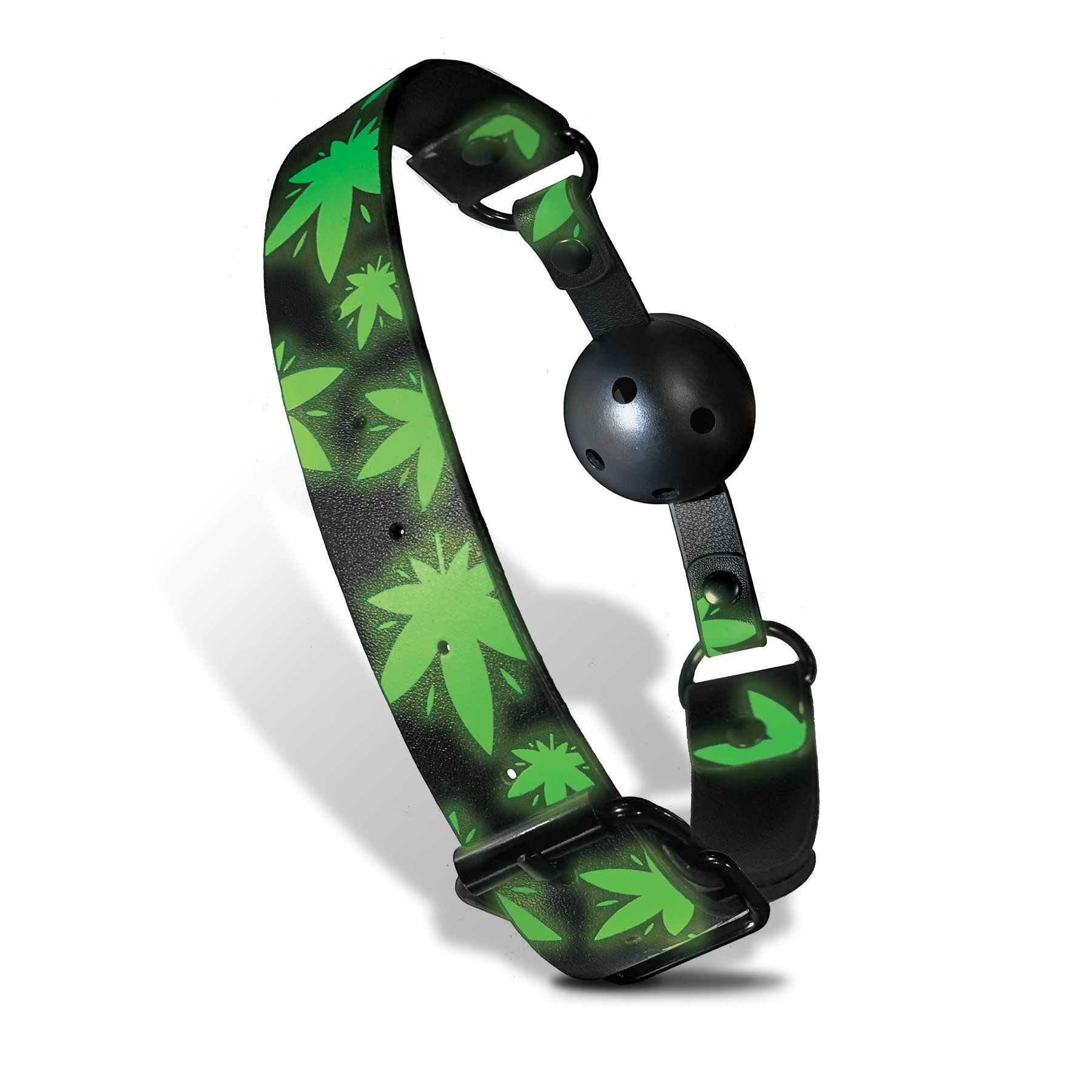 Stoner Vibes Breathable Ball Gag Glow In The Dark Chronic Collection