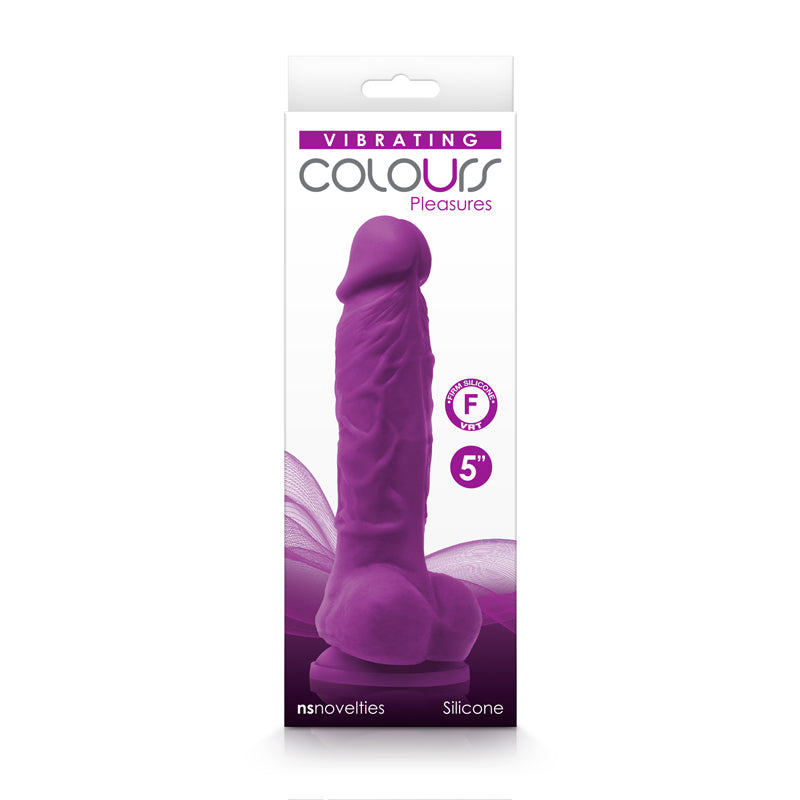 Colours Pleasures Vibrating 5 Dildo Purple 