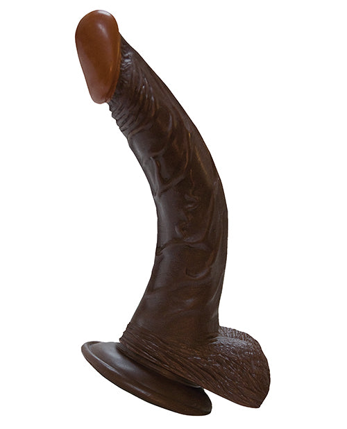 Afro American Whopper 8in W/balls Brown