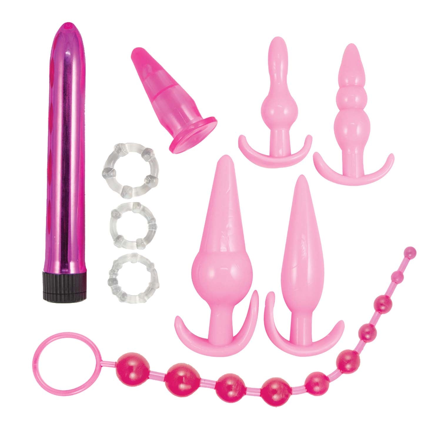 Pink Elite Collection Anal Play Kit - Pink