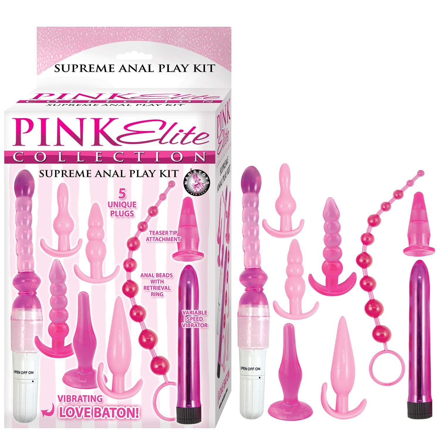 Pink Elite Collection Supreme Anal Play Kit - Pink