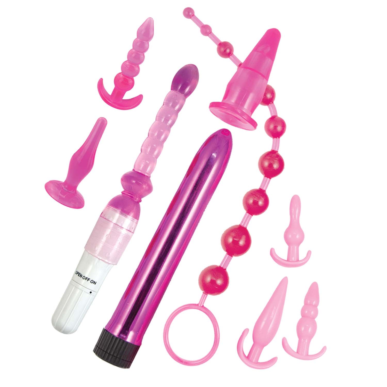 Pink Elite Collection Supreme Anal Play Kit - Pink