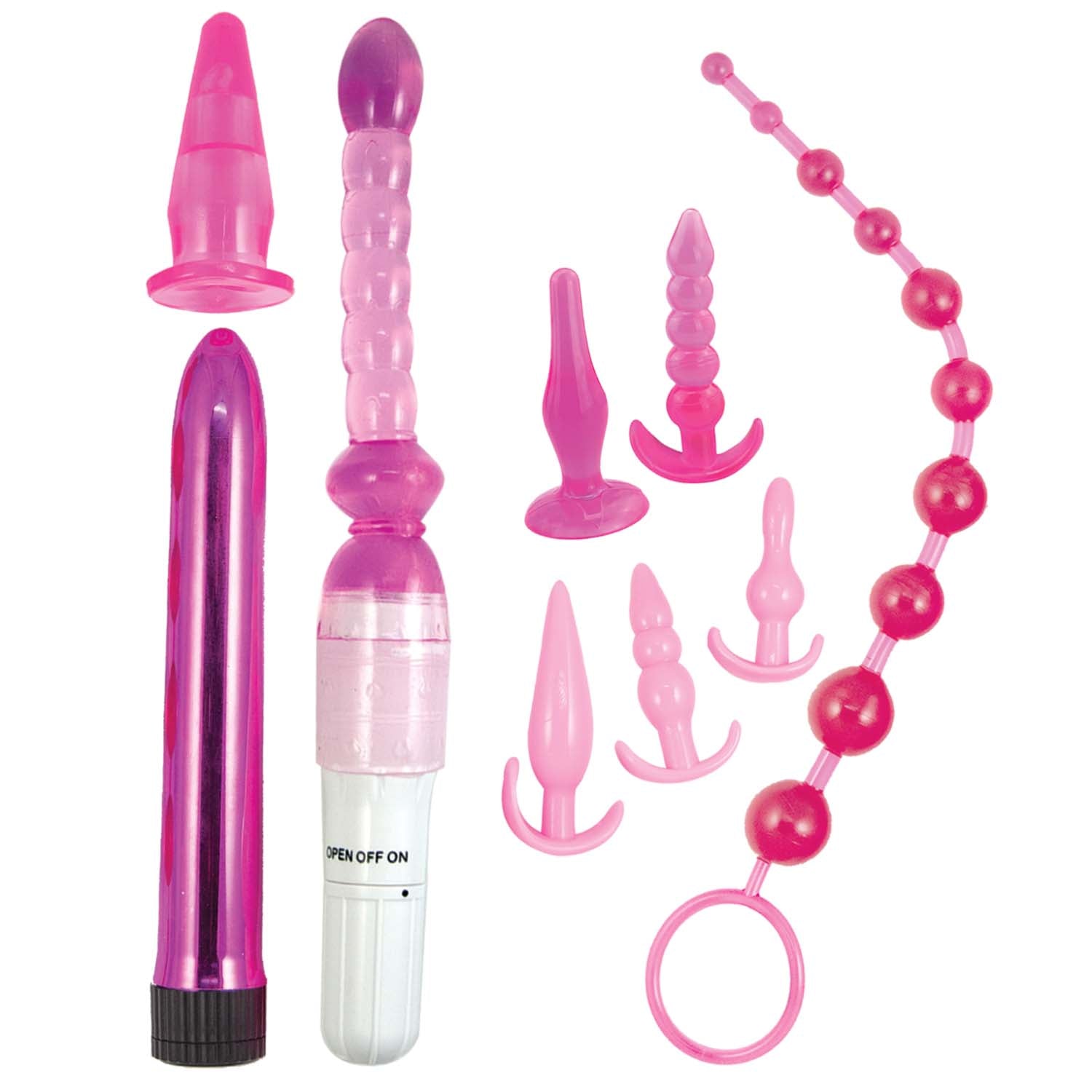 Pink Elite Collection Supreme Anal Play Kit - Pink