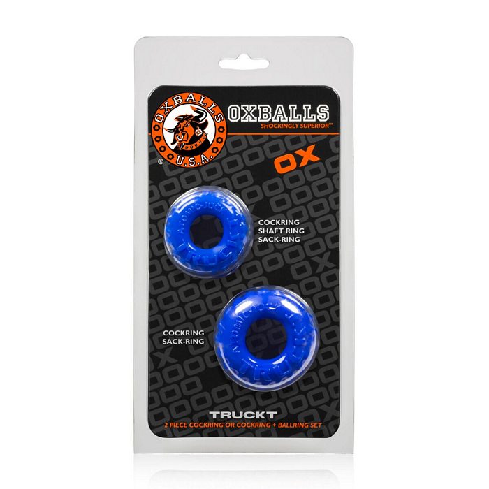 Truckt 2 Piece Cockring Set Police Blue