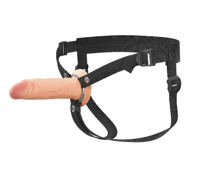 Fantasy X-tensions Elite 6in Silicone Hollow Strap-on Dual Density - Light