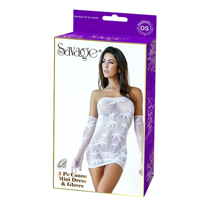 Sheer Keyhole Mini Dress White