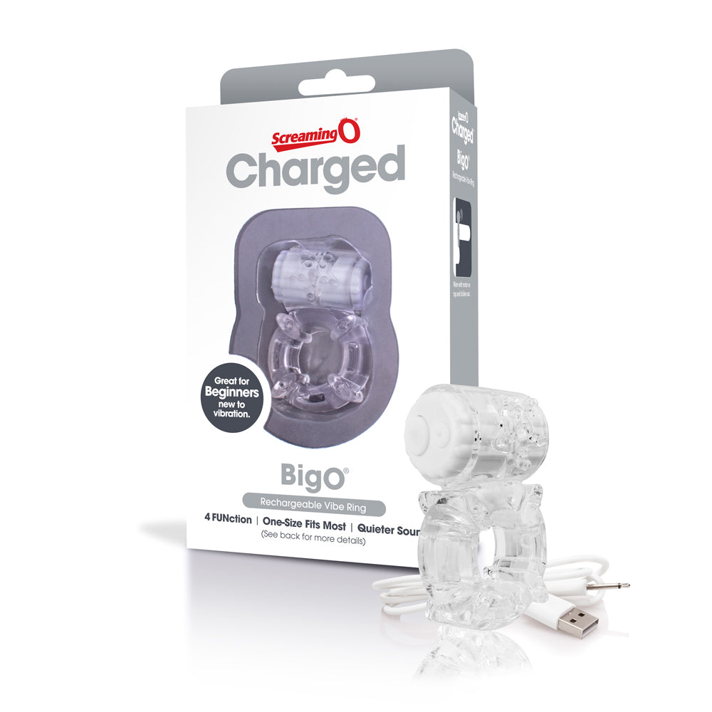 Screaming O Charged Big O Clear Cock Ring