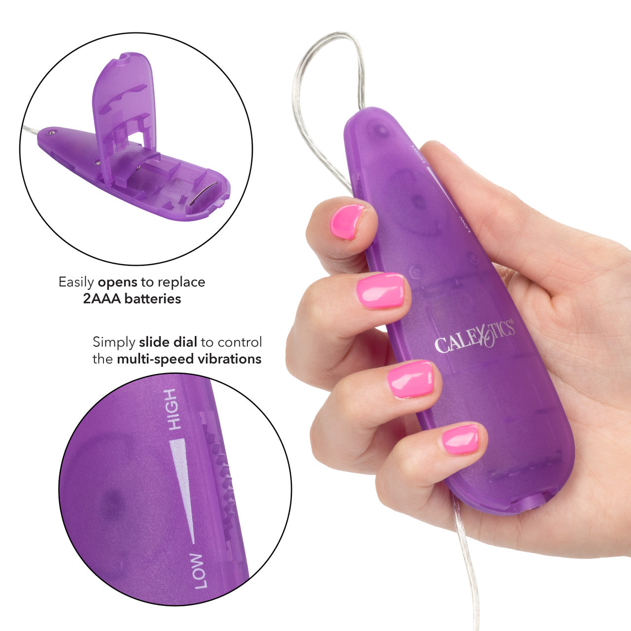 (bulk) Slim Teardrop Bullet Purple