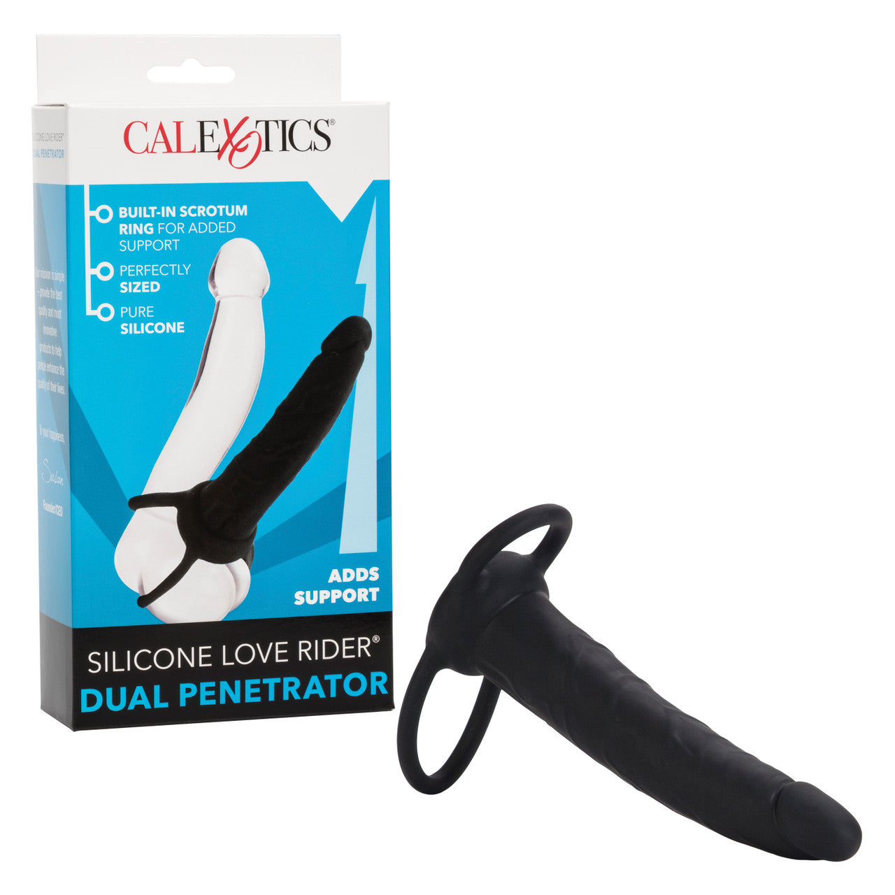 Love Riders Dual Penetrator Black Silicone