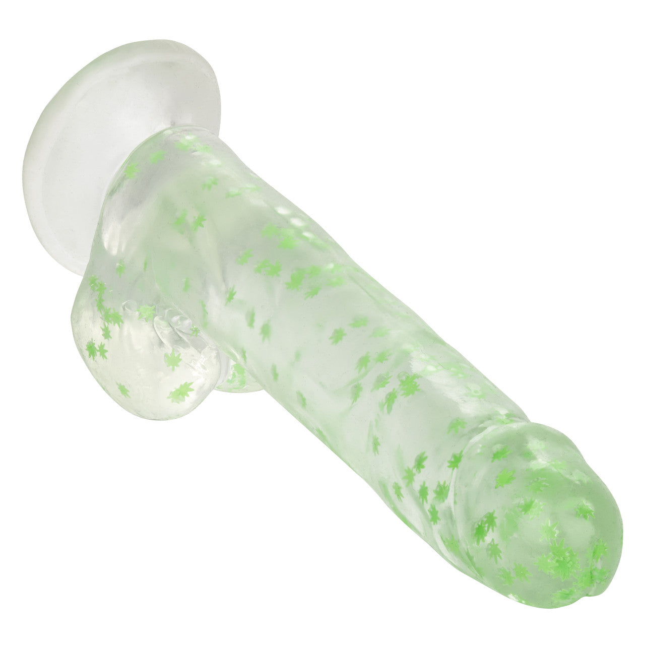 Naughty Bits I Leaf Dick Glow In The Dark Weed Leaf Dildo