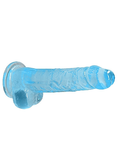 Realrock 8in Realistic Dildo W/ Balls Blue