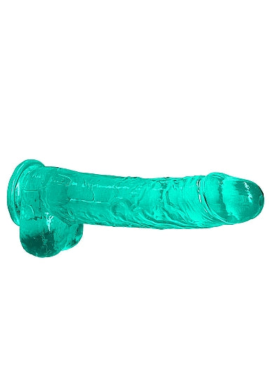 Realrock 9in Realistic Dildo W/ Balls Turquoise
