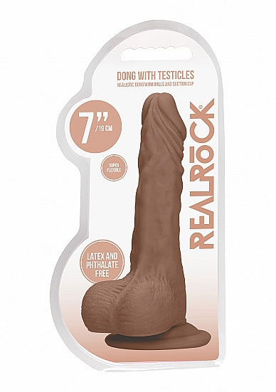 Realrock 7in Dong Tan W/ Testicles