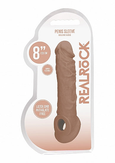 Realrock Penis Sleeve 8in Tan
