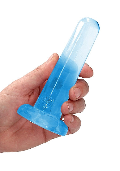 Realrock Non Realistic Dildo W Suction Cup 5.3in Blue