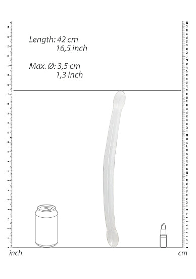 Realrock Non Realistic Double Dong 17in Transparent
