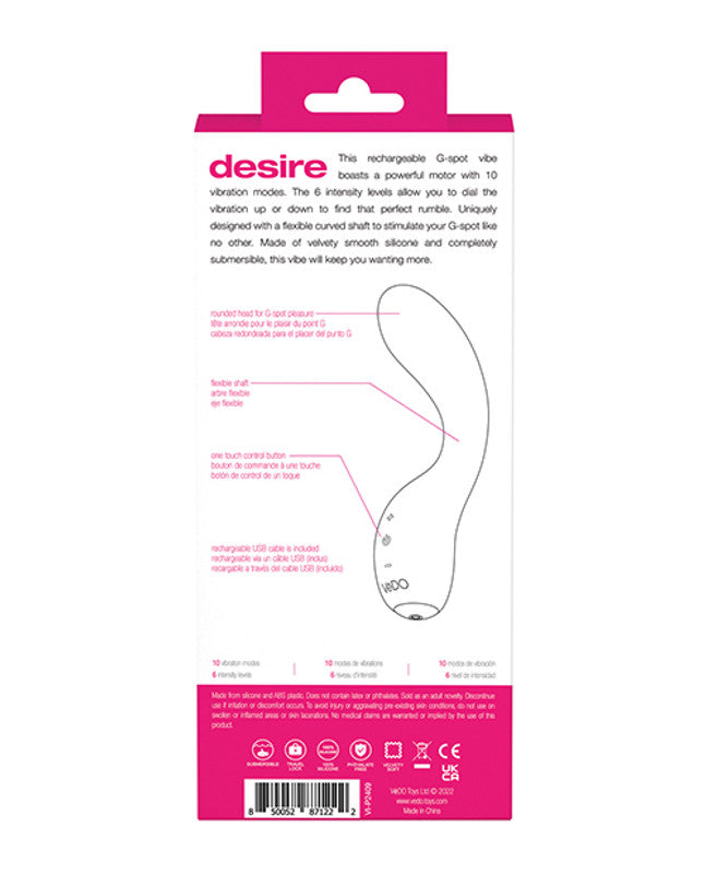 Desire G Spot Vibe Pink