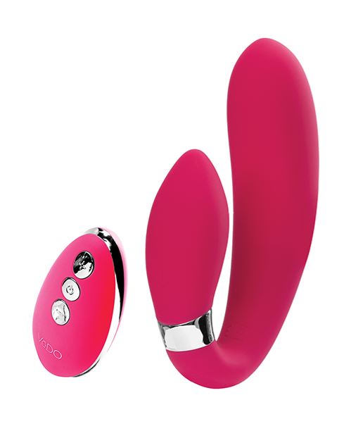 Jeni C-shaped Dual Motor Vibe With Remote - Pink