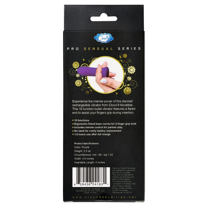 Pro Sensual Power Touch Bullet W/ Remote Control Purple