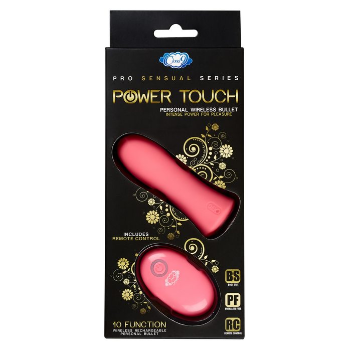 Pro Sensual Power Touch Bullet W/ Remote Control Pink